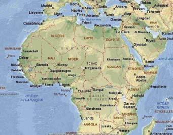carte afrique / moyen orient